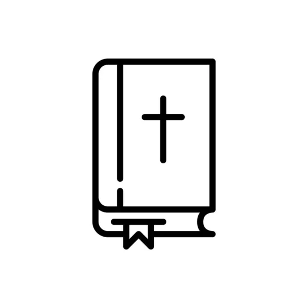 Biblia ikon. Pixel tökéletes, szerkeszthető stroke ikon — Stock Vector