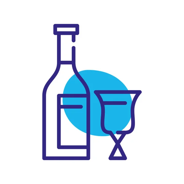 Icono de vino de iglesia. Pixel perfecto, carrera editable, icono de color — Vector de stock