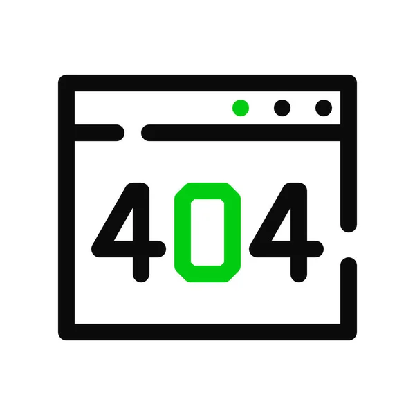 404 mensagem de aviso de erro. Ícone de página web. Pixel perfeito, curso editável —  Vetores de Stock