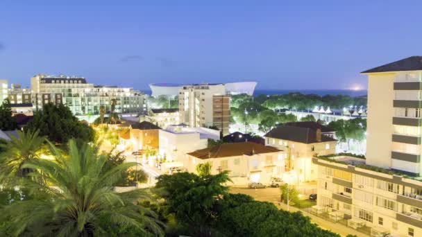 Observación del paisaje urbano de Ciudad del Cabo en Sudáfrica al atardecer — Vídeos de Stock