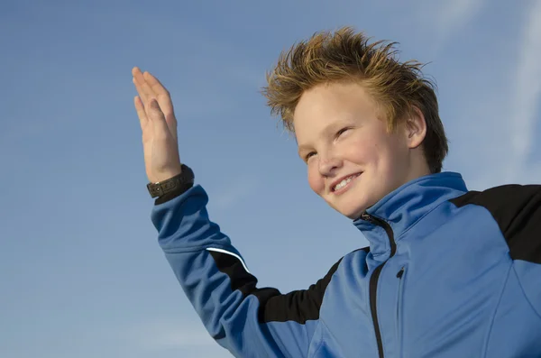 Joyous greeting — Stock Photo, Image