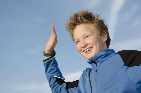 Freudiger Gruß — Stockfoto