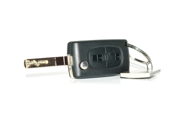 Chave de controle remoto do automóvel com chaveiro — Fotografia de Stock