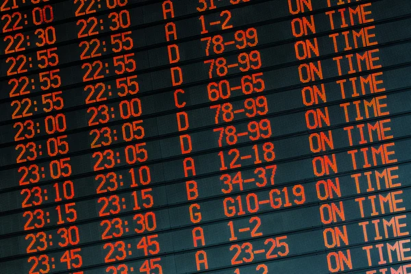 All flights departs on time — Stock Photo, Image