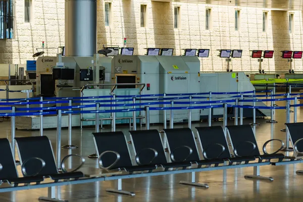 Nobody in international airport of Israel on Saturday (Shabbat) — Stock Photo, Image