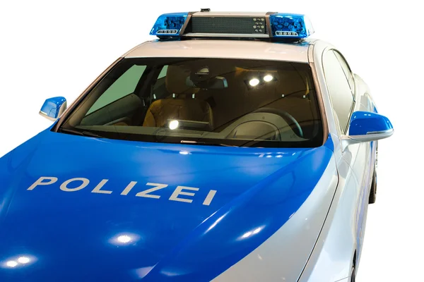 Pattuglia della polizia tedesca. Nuovo modello BMW moderno, presentato per noi — Foto Stock