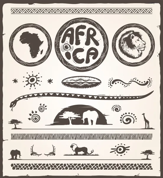 Afrika ontwerpelementen — Stockvector