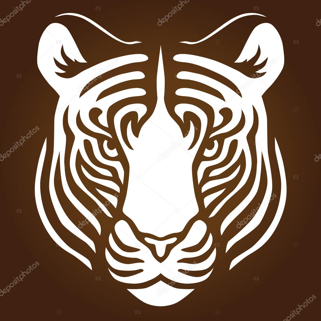 Illustration of a tigers head