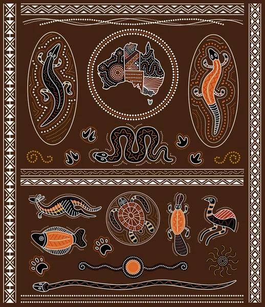 Aboriginal ontwerpelementen — Stockvector