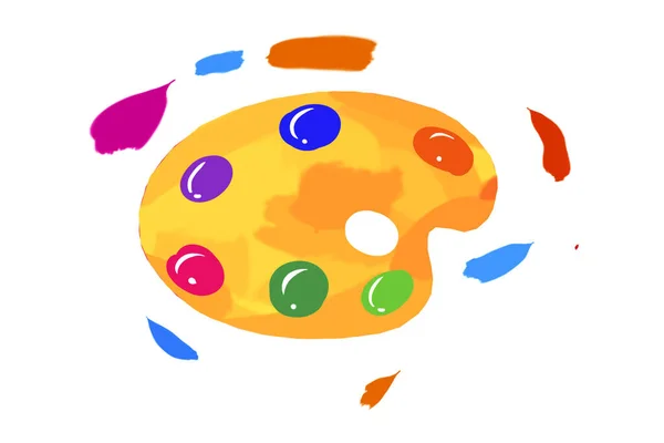 beyaz zemin üzerine boya renkleri