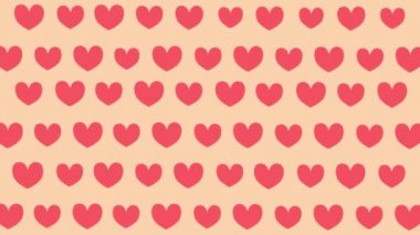 Animated background with hearts for Valentine's Day 