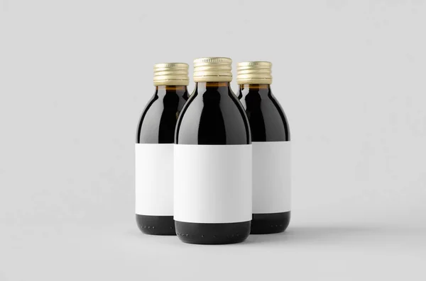 Cold Brew Coffee Glass Bottle Mockup Blank Label — Stock Photo, Image