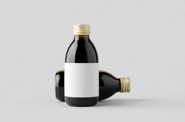 Cold Brew Kaffeeglasflaschen Attrappe Mit Leerem Etikett — Stockfoto
