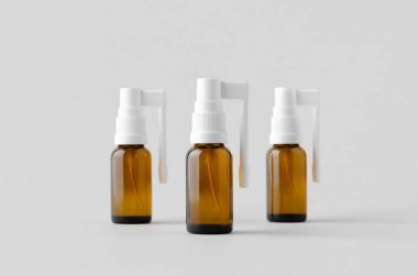 Ağız spreyi, boğaz spreyi. Amber şişesi.