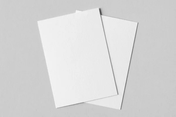 Textured Invitation Card Flyer Mockup Portrait Orientation — Stock Photo, Image