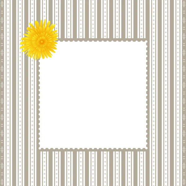 Cornice retrò con fiori — Vettoriale Stock