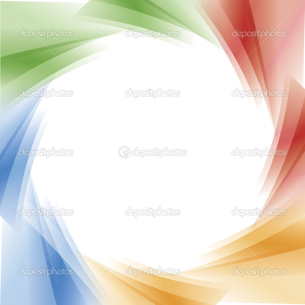 Frame of the four color waves like four seasons