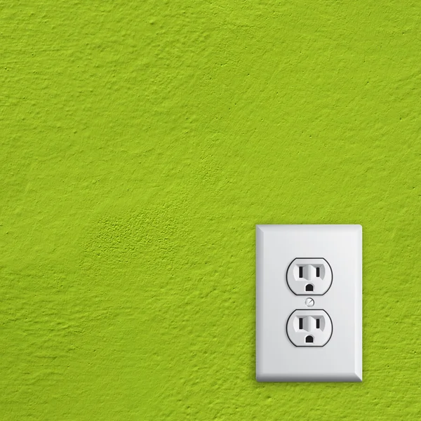 Green Energy in the U.S. electrical socket — Stock Photo, Image