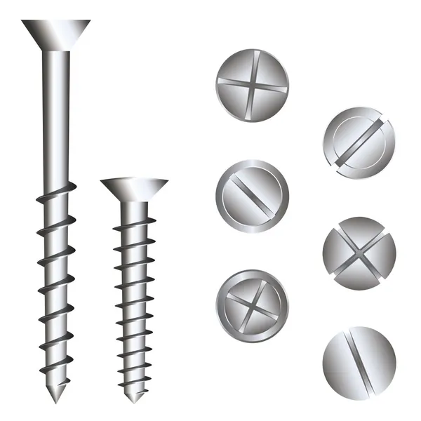 Cabezas de tornillo — Archivo Imágenes Vectoriales