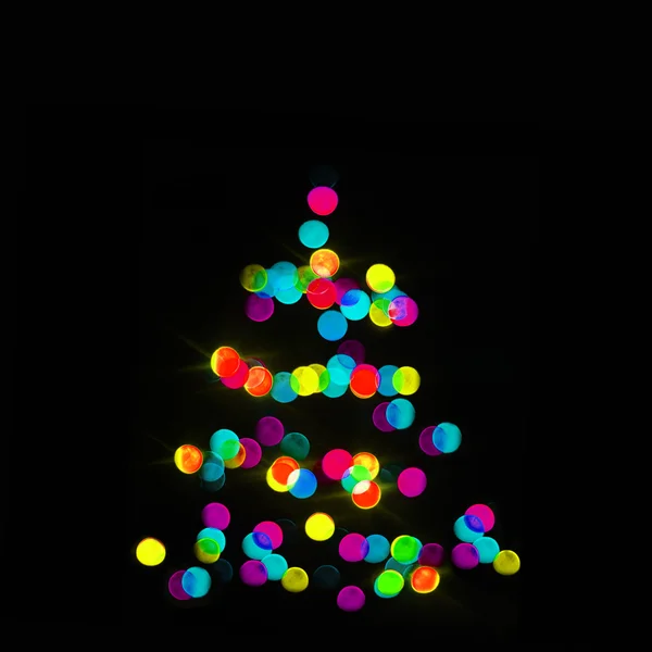 Árvore de Natal de Luzes — Fotografia de Stock