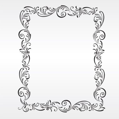 Basit siyah boyalı çerçeve