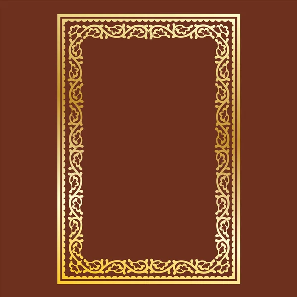 Simple gold frame — Stock Vector