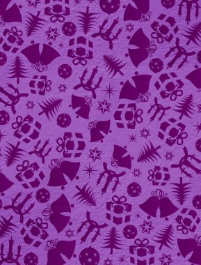 duvarda Noel simgeleri purple