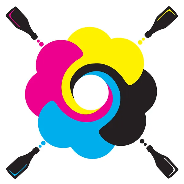 Concepto CMYK — Vector de stock