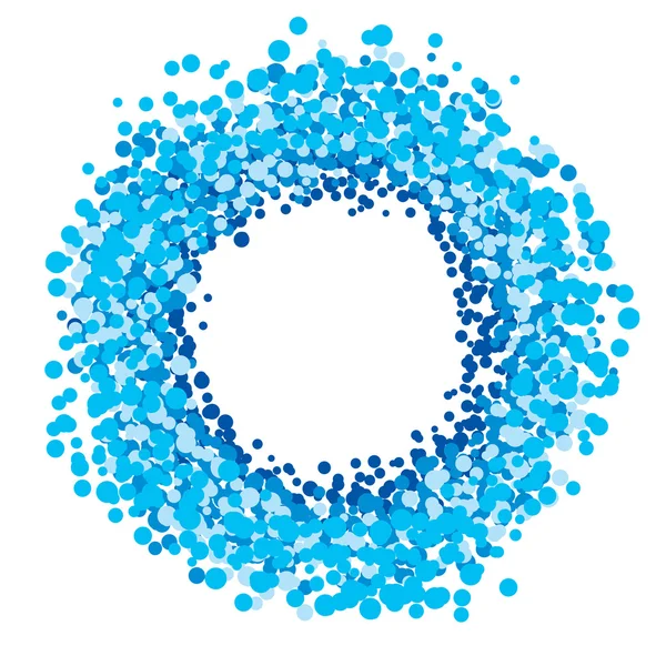 Blå cirkel av prickar — Stock vektor