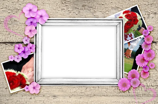 Frame of wedding photos — Stock Photo, Image