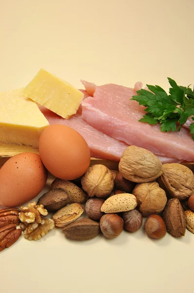 Healthy Food - Sources of Protein (vertical) — Stock Photo, Image