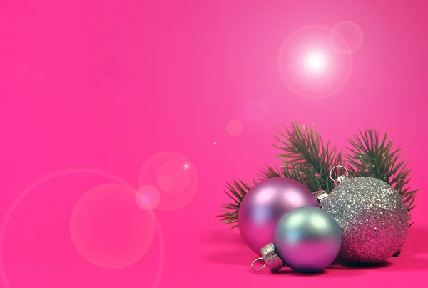 Luminoso rosa sfondo di Natale — Foto Stock