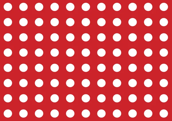 Bright red seamless polka dot pattern background — Stock Photo, Image