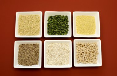 Gluten free grains for healthy diet food clipart