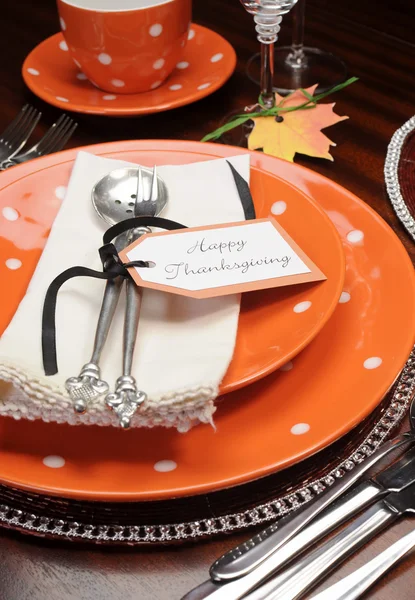 Mooie herfst thema thanksgiving diner tabel instelling — Stockfoto