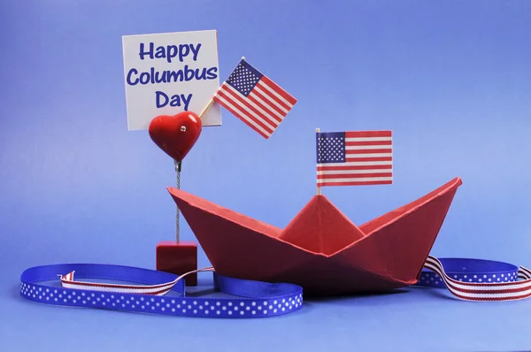 Happy Columbus Day decorations — Stock Photo, Image