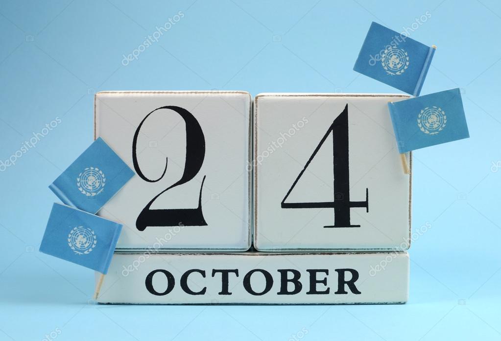 Save the Date calendar for October 24, United Nations Day — Stock