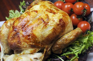 Noel veya Şükran Türkiye yemek yemek tavuk kızartma