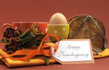Happy Thanksgiving breakfast clipart