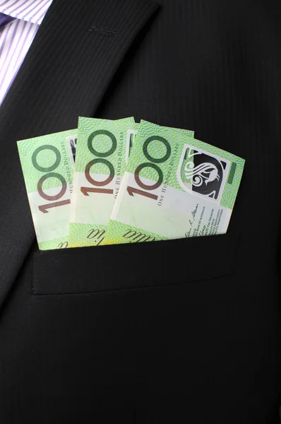 Notas de Cem Dólares australianos — Fotografia de Stock