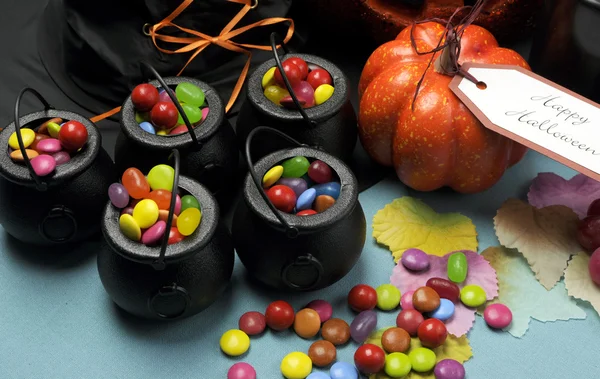 Truque de Halloween ou mesa de festa — Fotografia de Stock