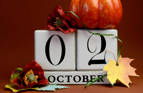 Salva il calendario delle date per le singole date di ottobre — Foto Stock