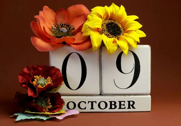 Εποχιακή αποθήκευση το ημερολόγιο ημερομηνία για μεμονωμένη ημερομηνία Οκτώβριος — Φωτογραφία Αρχείου