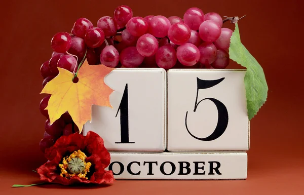 Save the date calendar dates for individual days in October — Stock Photo, Image