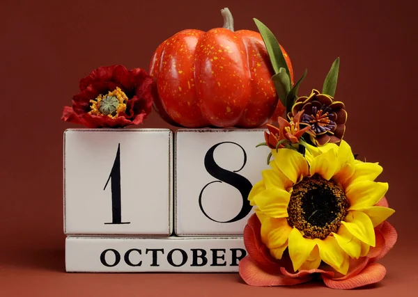 Save the date calendar dates for individual days in October — Stock Photo, Image