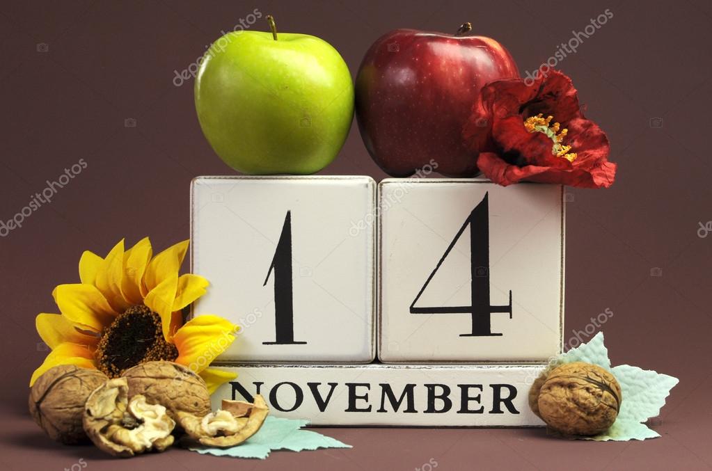 Save the date calendar for every individual day in November — Stock