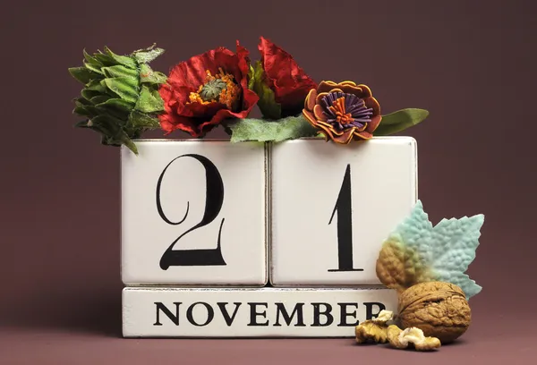 Giorno individuale nel mese di novembre Salva i calendari Data — Foto Stock