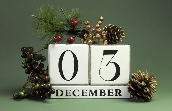 December szezonális menteni az időpont naptár — Stock Fotó