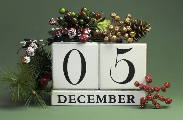 December szezonális menteni az időpont naptár — Stock Fotó