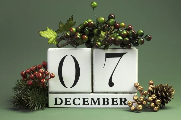 Diciembre estacional guardar el calendario de fechas — Foto de Stock